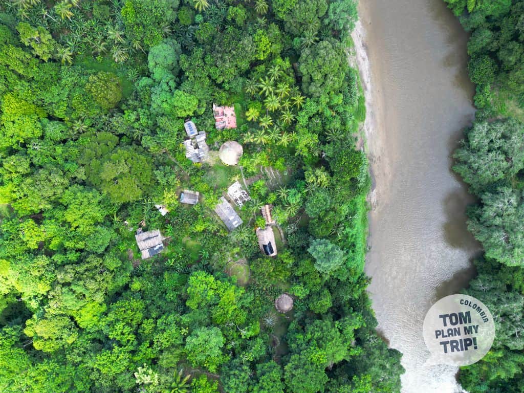 Taironaka Sierra Nevada de Santa Marta arial view drone
