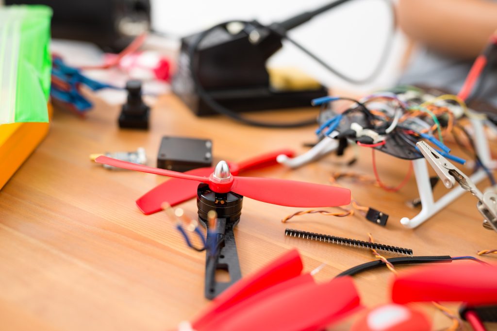 Flying drone building